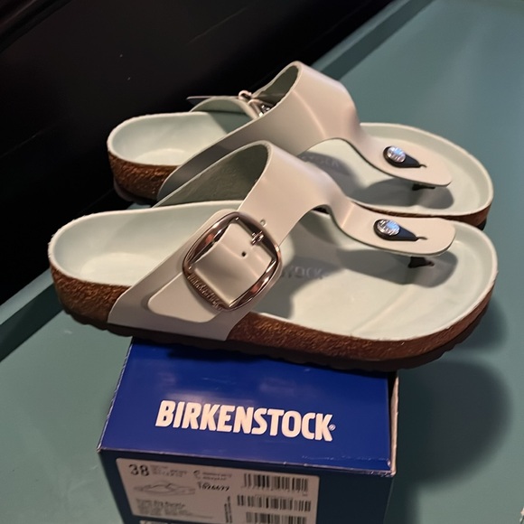 Birkenstock Gizeh Sandals Mint Blue size 38 Women’s - Picture 2 of 8